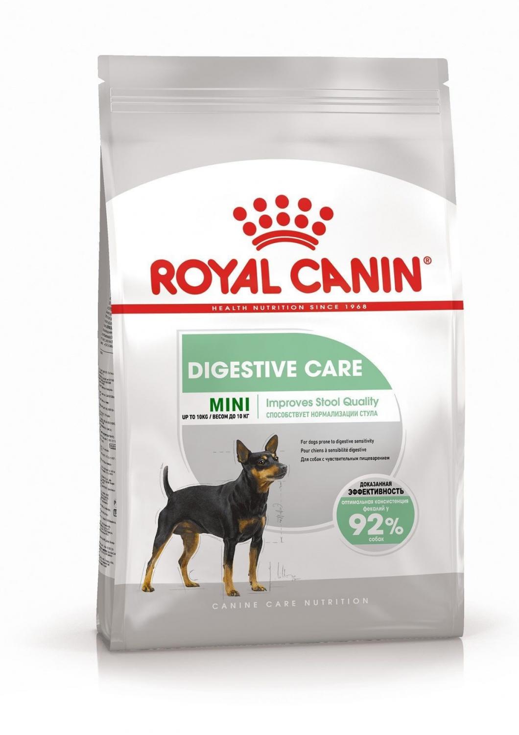 Royal Canin (Роял Канин) Мини Дайджестив кэа сухой корм для собак мелких  пород с чувствительным пищеварением 1 кг – купить в интернет зоомагазине  РыжийКот56.рф